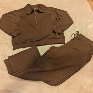 ANRABESS Women 2 Piece;Wide Leg Pants Lounge Set